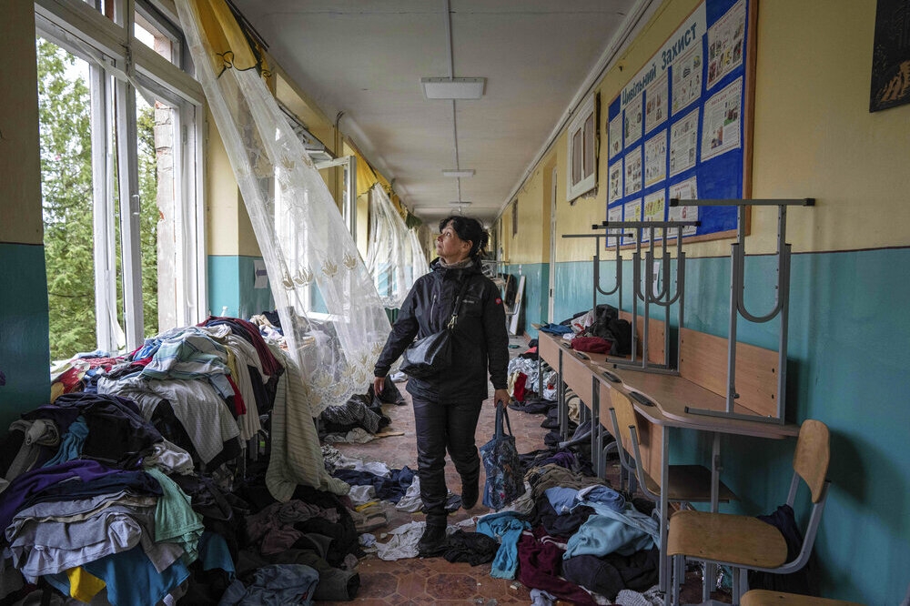 烏克蘭境內有超過200所學校被俄軍完全摧毀。（美聯社）
