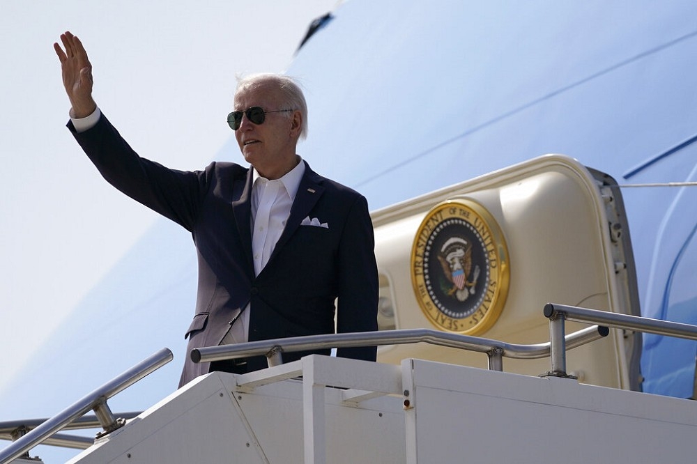 美國總統拜登亞洲訪問行程，22日來到第二站日本。（美聯社）