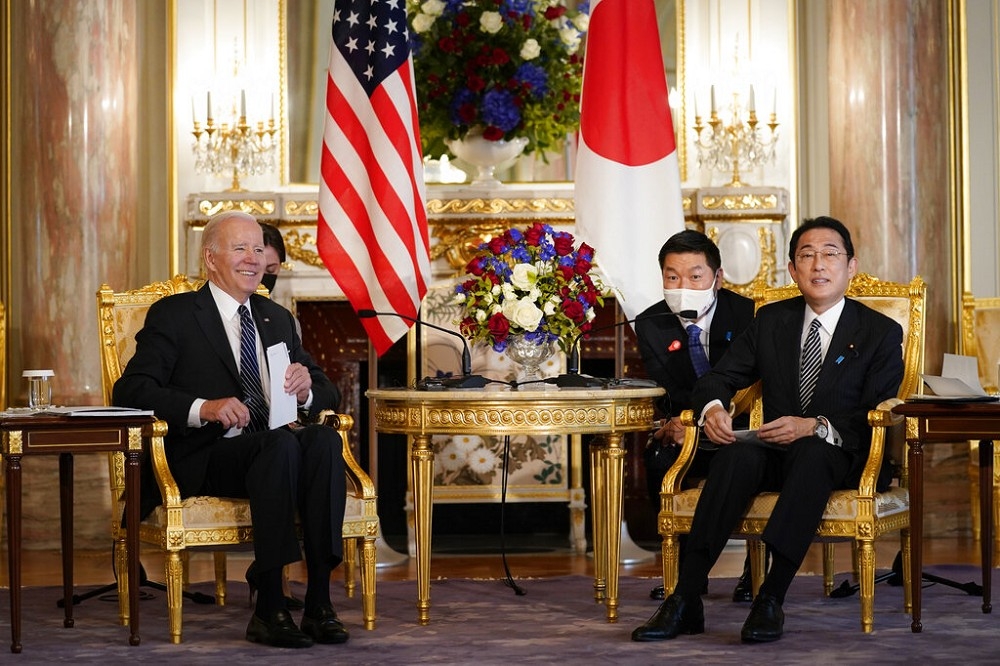 美国总统拜登在东京和日本首相岸田文雄举行会谈。（美联社）(photo:UpMedia)