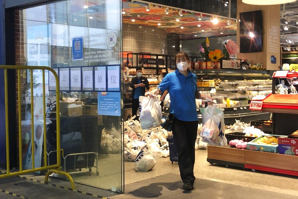 上海将于6月1日起全面恢复超市卖场营业。（美联社）(photo:UpMedia)