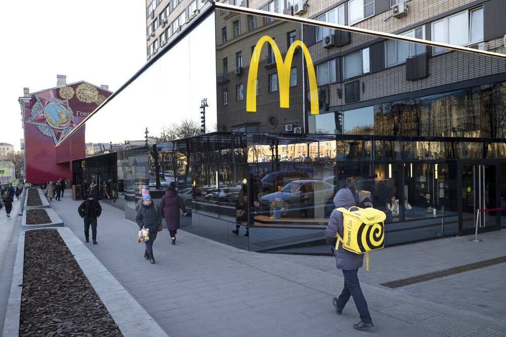 麥當勞本月初宣布退出俄羅斯市場。（美聯社）