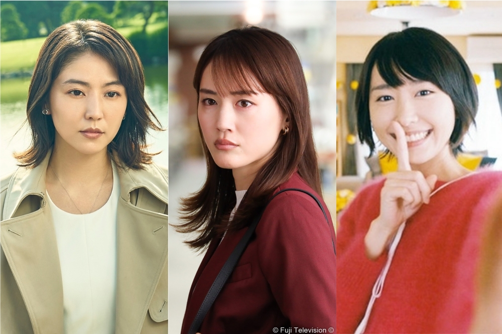 長澤雅美（左起）、綾瀨遙與新垣結衣在現時的日本女星當中，輪人氣與演技實力，堪稱三大山頭。（車庫娛樂、friDay影音提供）