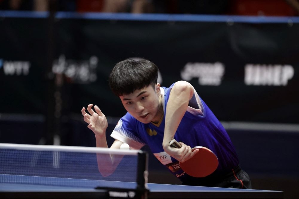 「小林同學」林昀儒19日在WTT挑戰賽男單決賽，以4:0壓制中國桌球新星向鵬。（取自WTT臉書）