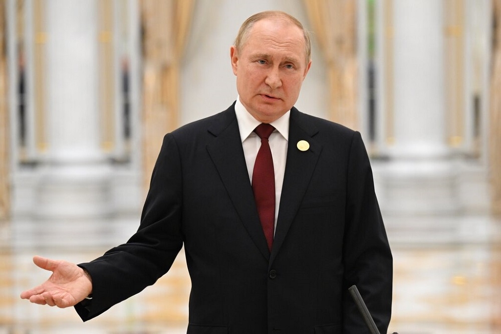 俄國總統普丁30日在土庫曼出席裏海沿海國家峰會。（美聯社）