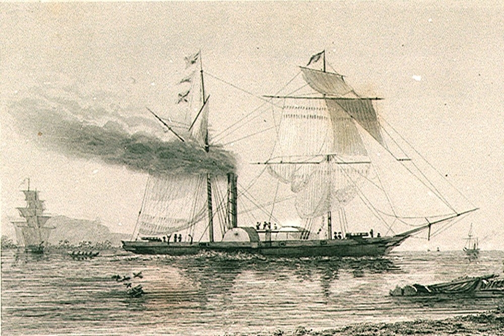 英国复仇女神号是史上首艘以蒸汽为动力的全铁壳炮舰，专门用来在亚洲的河道上作战。（维基百科）(photo:UpMedia)