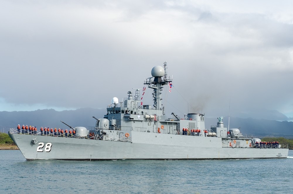 參加環太軍演的祕魯海軍「吉斯號」巡邏艦，在演習期間發生火災。（取自DVIDS）