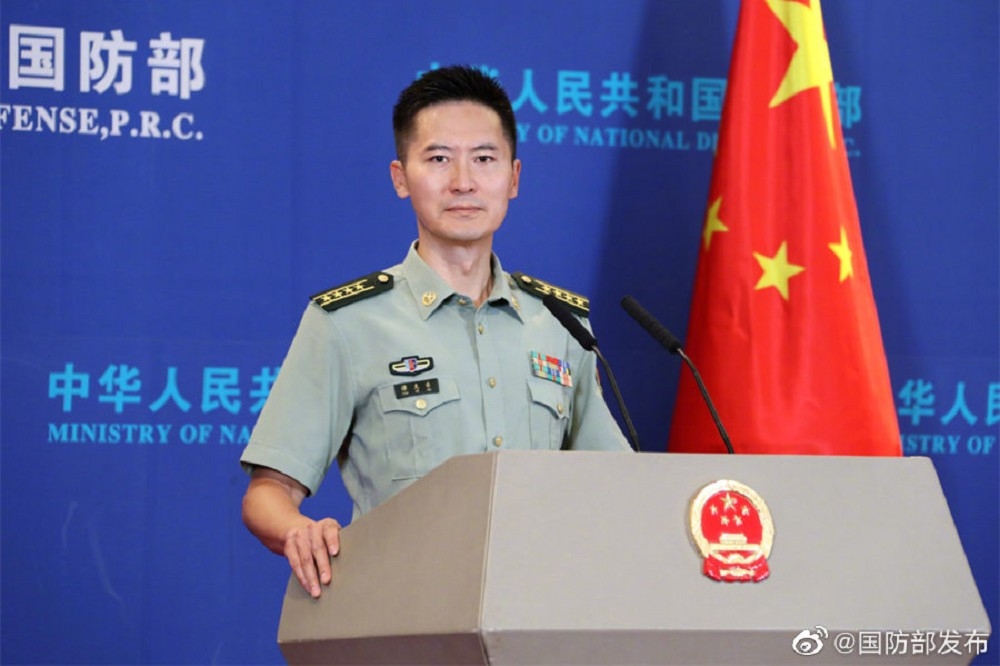 中國國防部發言人譚克非。（取自微博）