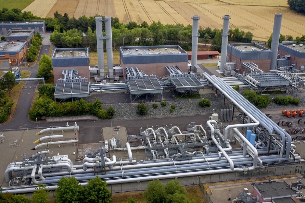 德國是俄國天然氣大買主。圖為德國中部一處天然氣儲氣設施。（美聯社）