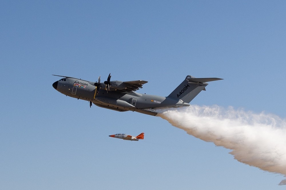 A400M運輸機未來將能投入撲滅野火的任務中。（取自空巴網站）