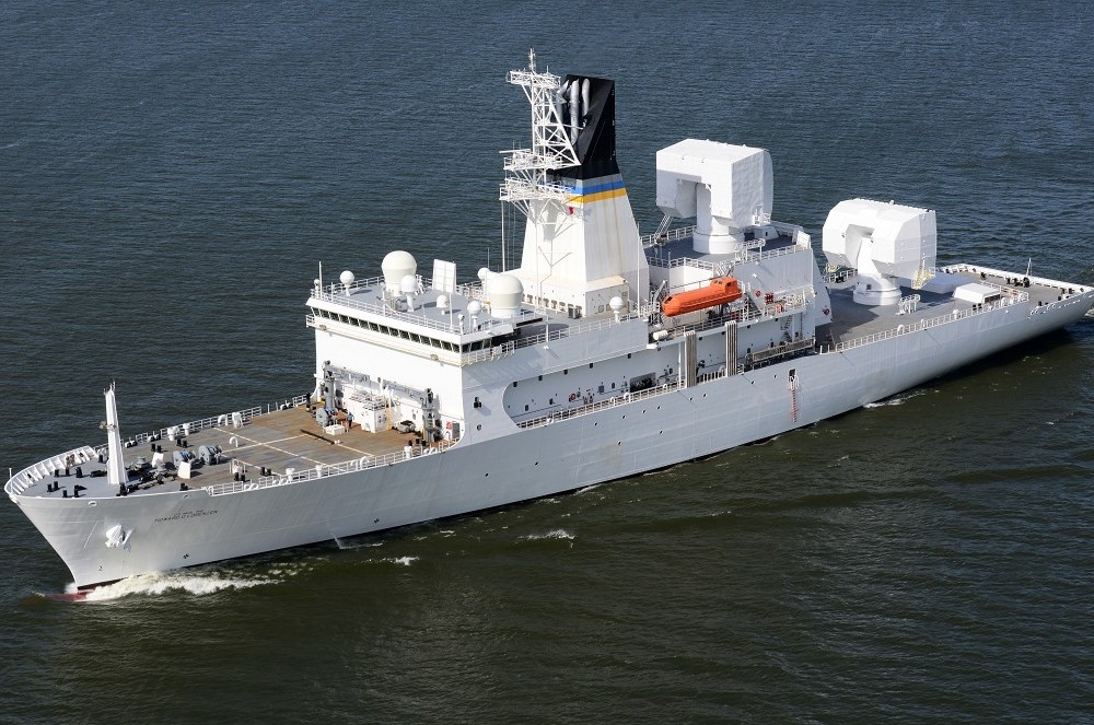美軍飛彈監測艦「霍華．羅倫岑號」，於2014年服役。（取自DVIDS）