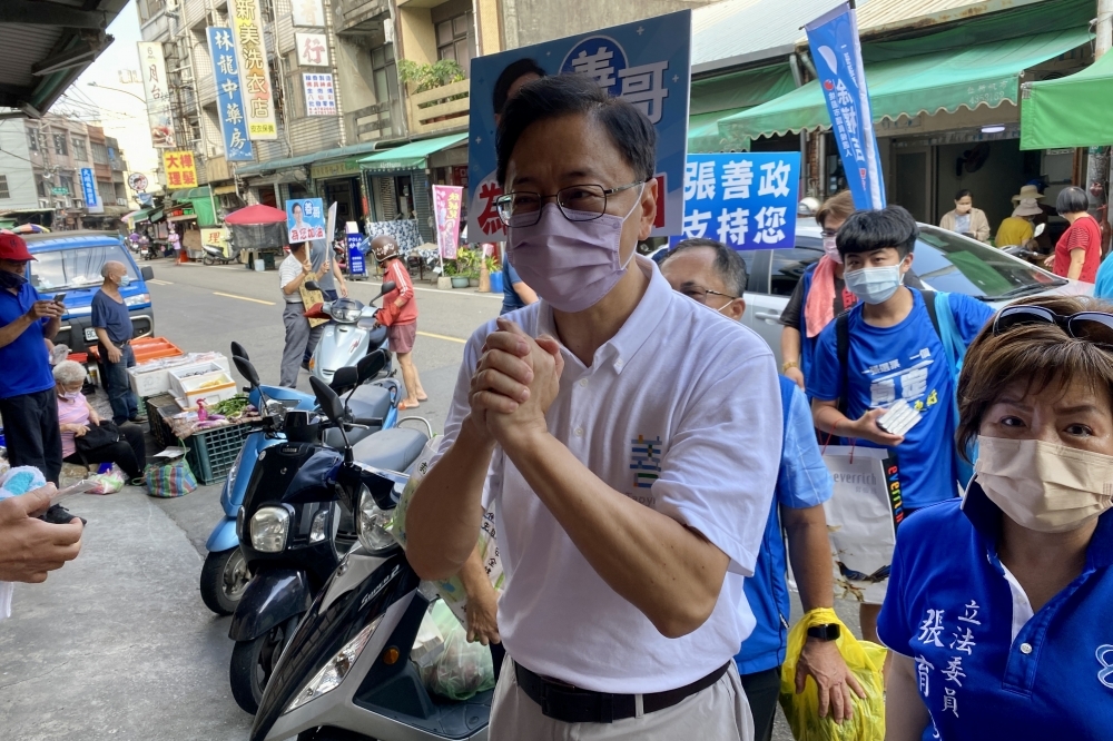 台大審定委員會認定，林智堅抄襲余正煌碩士論文，建議撤銷林智堅碩士學位。對此張善政辦公室回應「尊重審查結果」。（沈粲家攝）