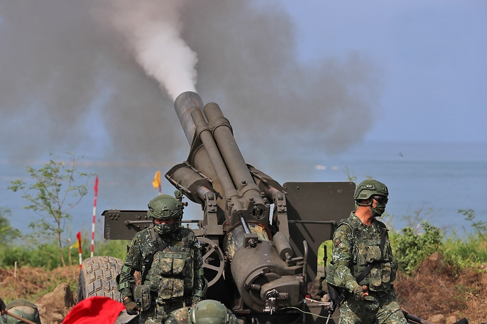 國軍漢光38號實兵演習時，國軍在屏東楓港模擬反登陸作戰。（軍聞社提供）
