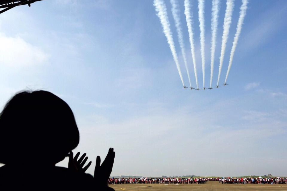 8月14是空軍節，總統蔡英文在臉書發文，向空軍致敬。（取自蔡英文臉書）