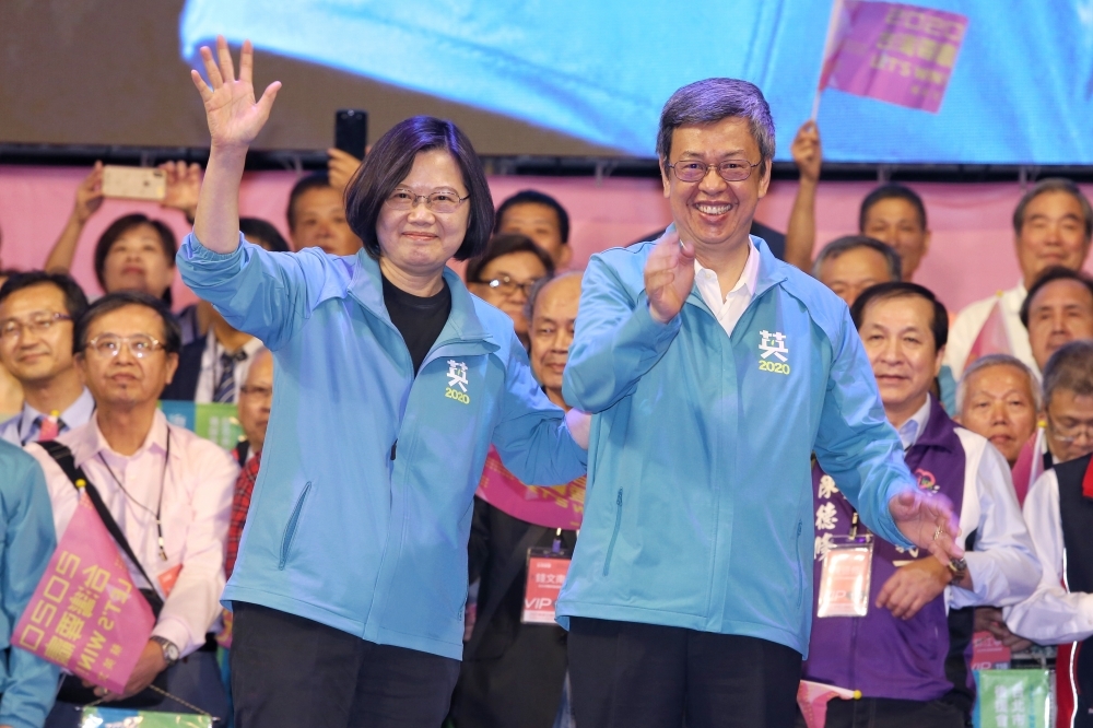 陳建仁宣布日前加入民進黨，陳水扁認為，此舉是為2024總統大選做準備了。(資料照片／王傳豪攝）