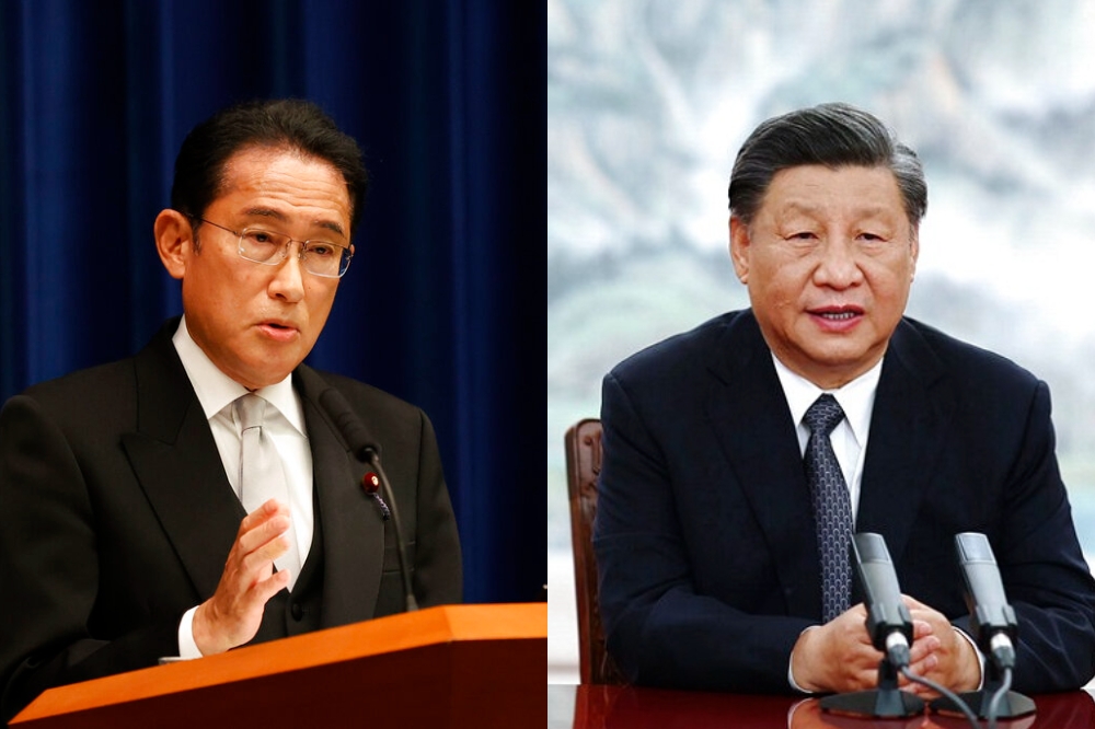 日相岸田文雄與中國國家主席習近平可能於9月召開領袖峰會。（資料照片／美聯社）