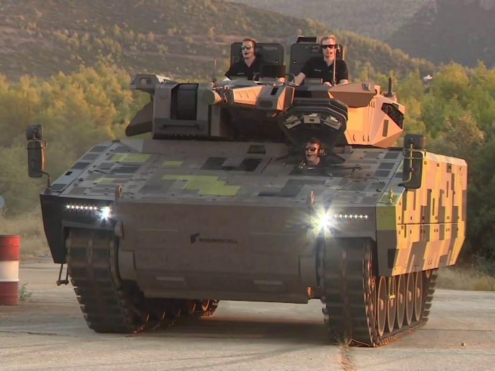 希臘陸軍規模龐大，若KF41獲得採用將會是一筆大單。（截自萊茵金屬影片）