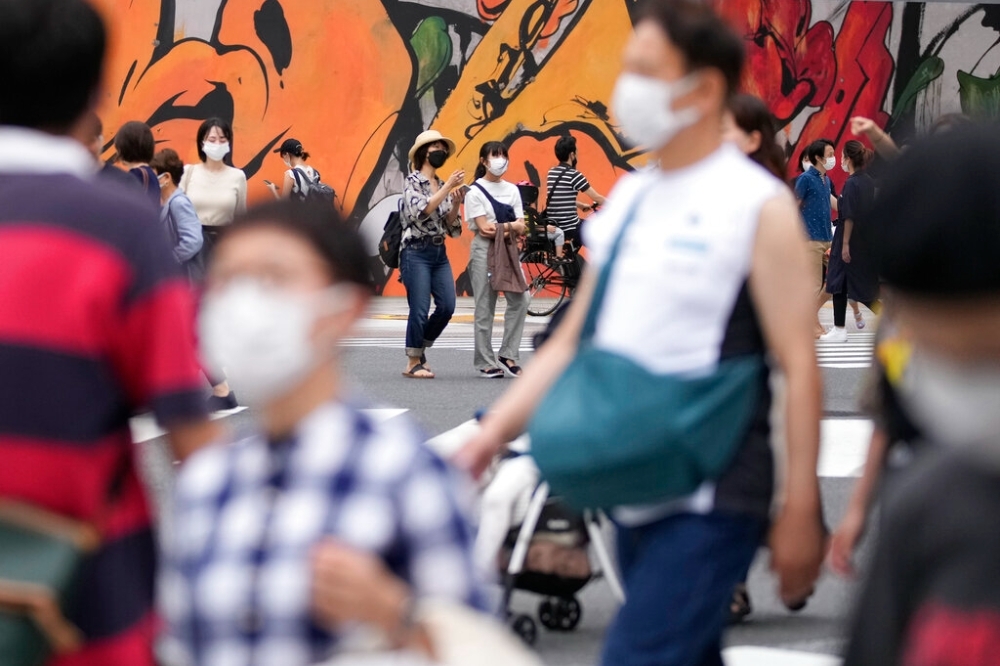 日本新增確診例連續五周居全球首位。（美聯社）