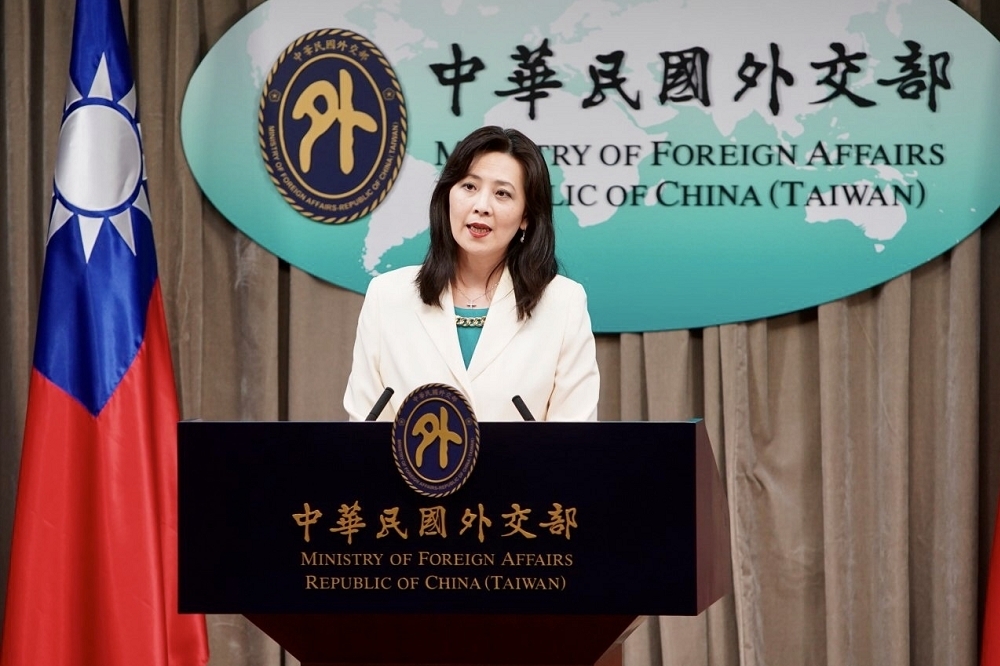 外交部26日重申，我國與中華人民共和國互不隸屬。（外交部提供）