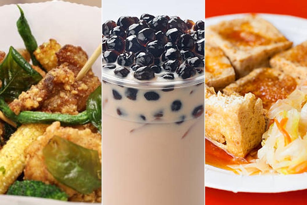CNN精選亞洲50必吃街頭小吃，台灣常見美食鹹酥雞、珍奶和臭豆腐入選。（合成畫面／CNN、pixabay）