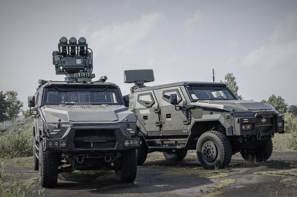 瑞典SAAB公司的MSHORAD系統，採用捷克製甲車作為雷達、指管系統和飛彈。（取自SAAB公司網站）