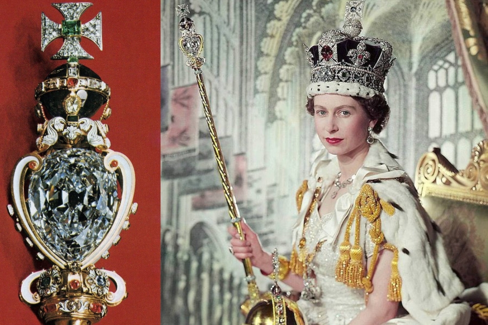 南非要求英國歸還鑲嵌在女王權杖的「大非洲之星」鑽石 （取自推特@Africa_Archives）