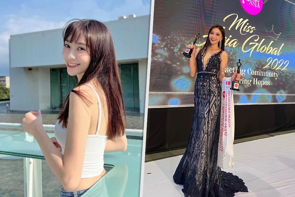 高曼容19日表示，自己參加「2022 Miss Asia Global 亞洲環球小姐大賽」榮獲3個獎項，更擠進前20強。（取自高曼容臉書）

