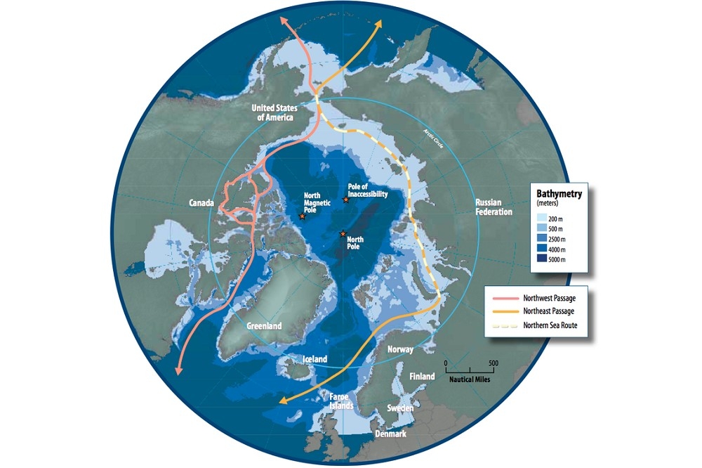 除了俄羅斯，中國也曾於2018年發表《北極政策白皮書》，宣稱自己是「近北極國家」，並將在「一帶一路」框架下建立「冰上絲綢之路」。（維基百科）