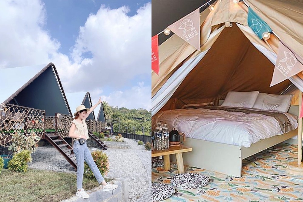 陽明山最新豪華露營「趣兒 Chill: 藍鵲菲菲」位於菁山遊憩區內（Instagram@629ching、coffee.corner__授權）