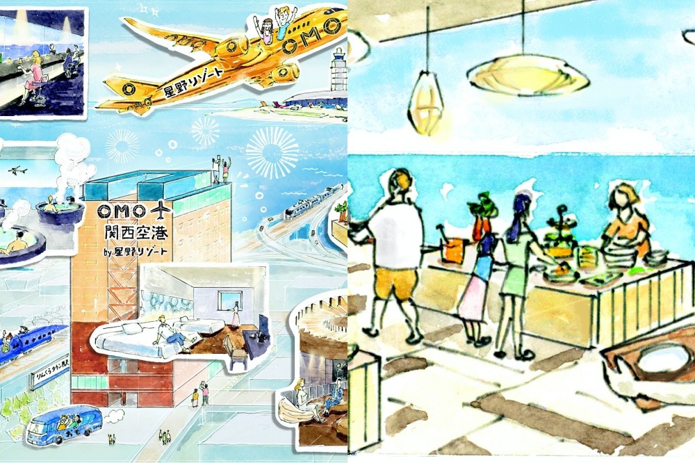 「OMO 關西機場 by 星野集團」預計 2023 年初開幕（星野集團提供）