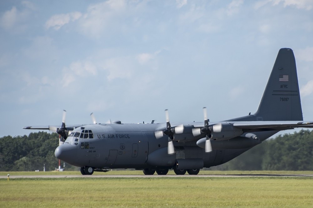 C-130H運輸機的舊型4葉螺旋槳的槳轂破裂，是造成這次大規模停飛的主要原因。（取自DVIDS）