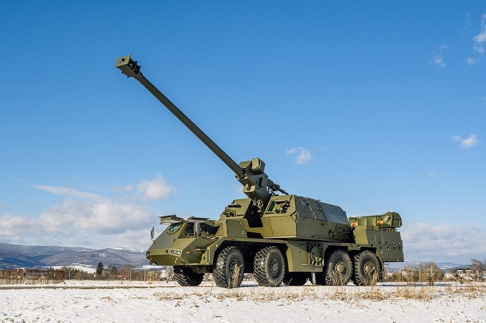 德國、丹麥與挪威將共同出資9200萬歐元，為烏克蘭採購16門Zuzana 2輪型自走砲埋單。（取自KONŠTRUKTA公司）