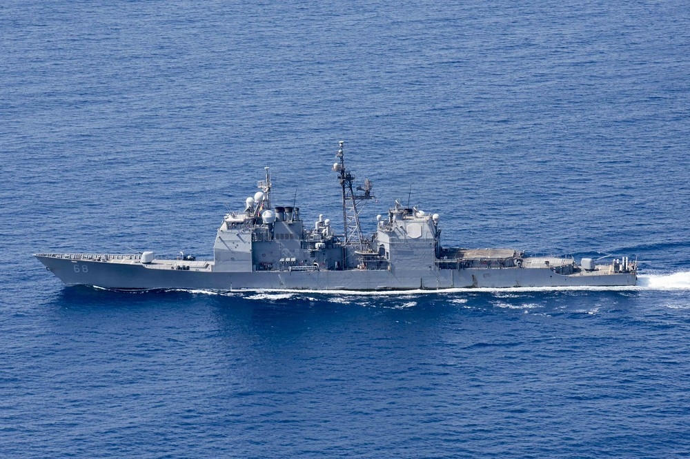立委今天詢問海軍是否接手美國提康德羅加神盾巡洋艦（圖）？國防部長邱國正表示「沒這個規劃」。（取自DVIDS）