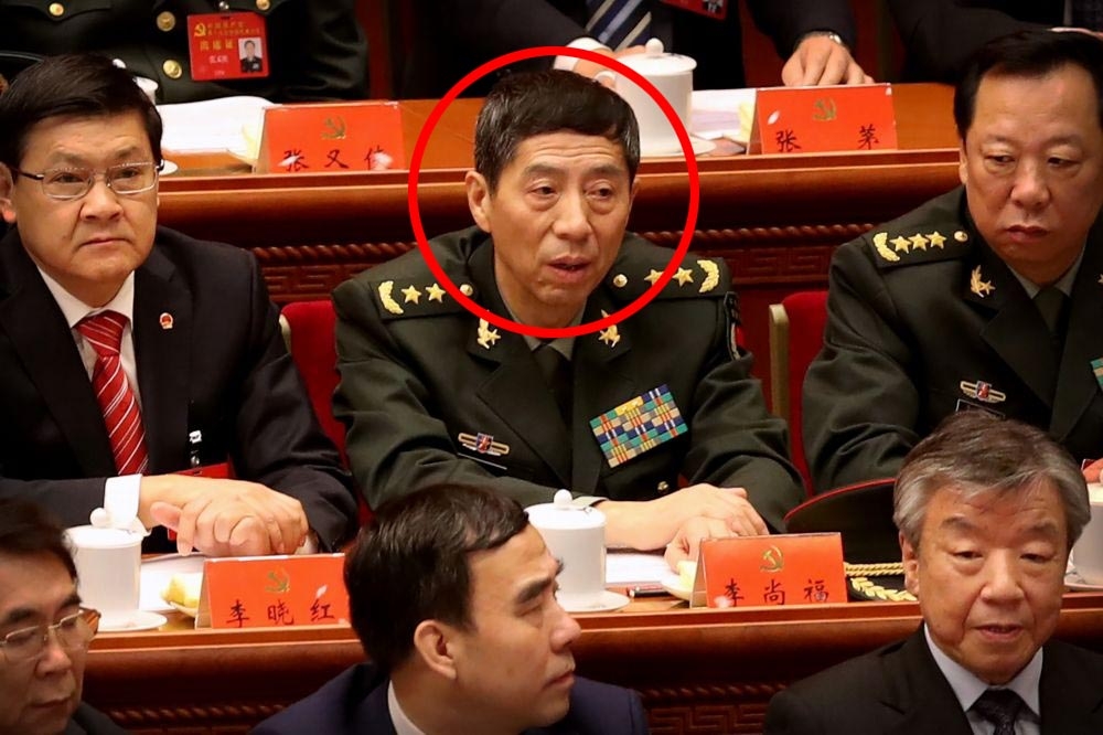中共中央軍委李尚福（紅圈處）料明年3月出任國防部長。（資料照片/美聯社）