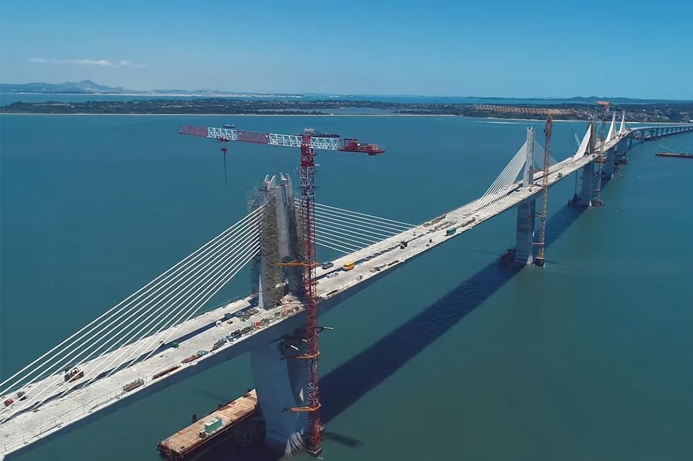國內眾所矚目的金門大橋工程，歷經12年終於要在本月30日通車。（擷取自高公局YouTube）