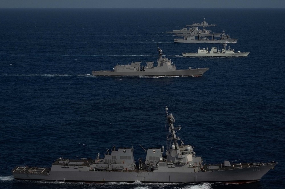 美日韓三國為首的艦艇8月舉行「太平洋之龍」聯演。（取自DVIDS）