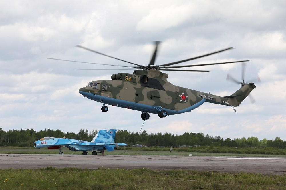 Mi-26直升機具有強大的酬載能力，連美軍也在阿富汗期間向民航公司租賃，用來吊掛收回CH-47直升機。（取自俄羅斯國防部）