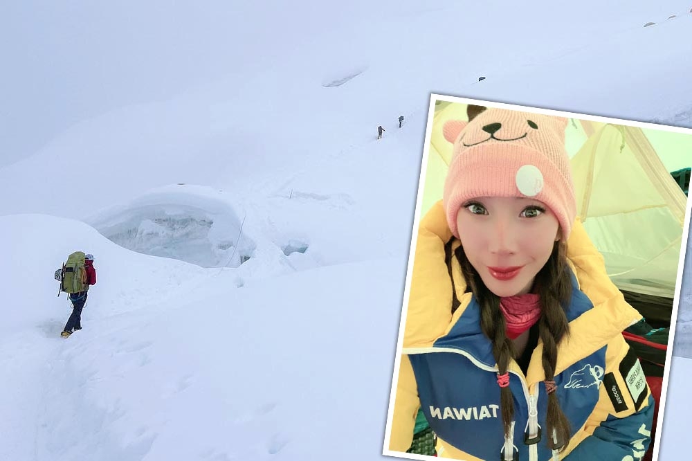 曾格爾宣稱的「13小時無氧速攀馬納斯盧峰」紀錄，近日遭許多外國媒體同聲質疑。（擷取自曾格爾臉書）