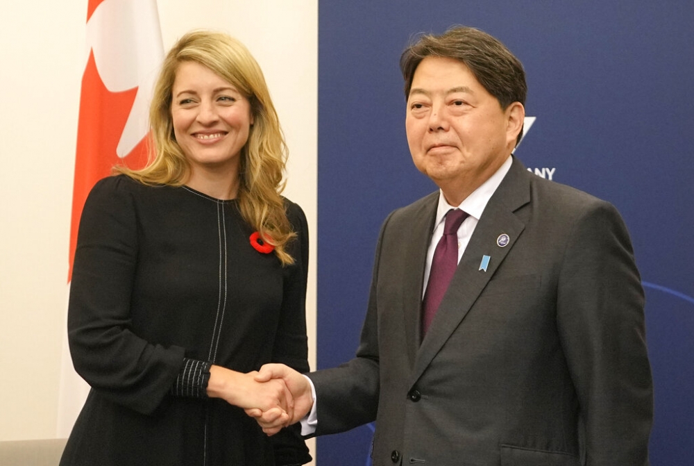 加拿大外交部長趙美蘭(Melanie Joly)9日指出，加國持續反對中國單方面破壞台海現狀，並將深化與台灣的經貿連結。圖為趙美蘭10月3日參加在德國明斯特舉行的 G7 外長會議。（美聯社）