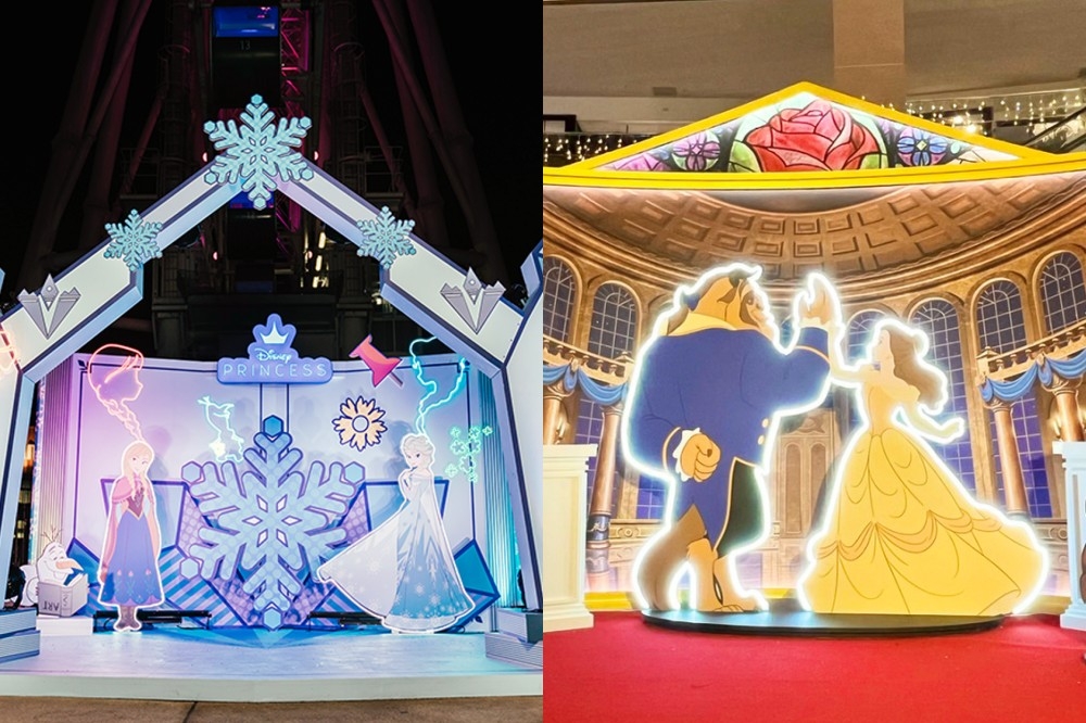 全台 MITSUI OUTLET PARK 帶來「迪士尼公主」聖誕燈飾造景（MITSUI OUTLET PARK 提供）