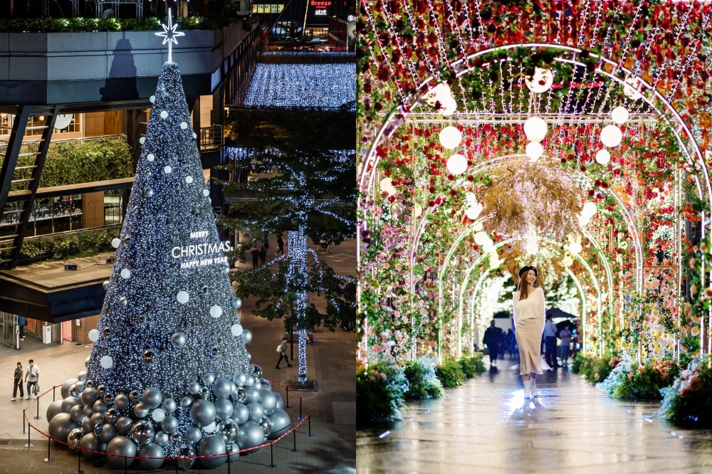 信義區聖誕打卡點推薦，從台北 101 到香堤廣場都有多個造景可拍。（台北市商業處提供）
