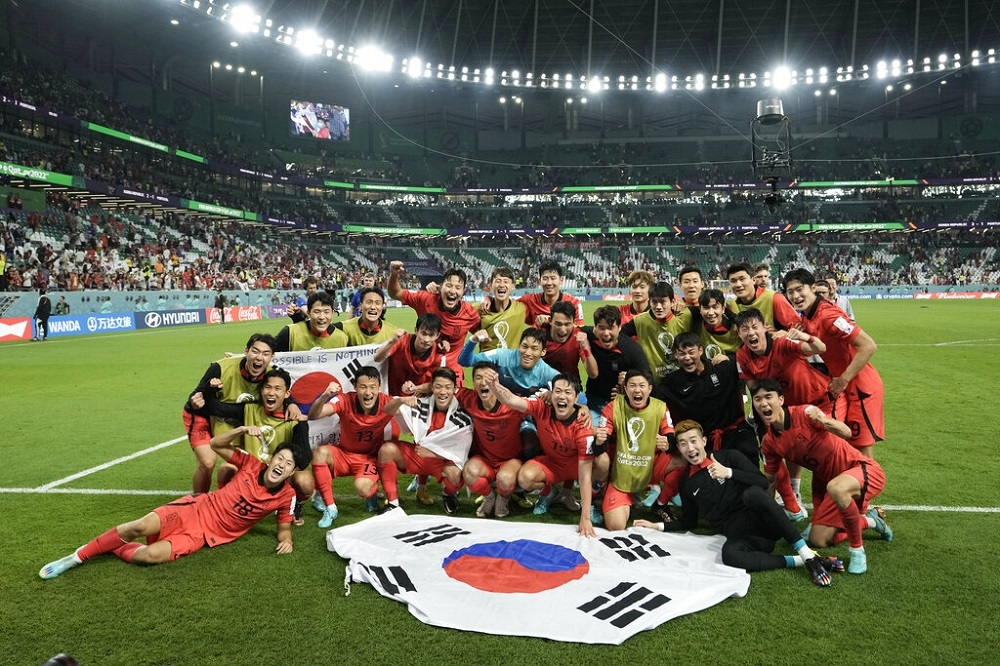 南韓以2比1勝過葡萄牙。（美聯社）