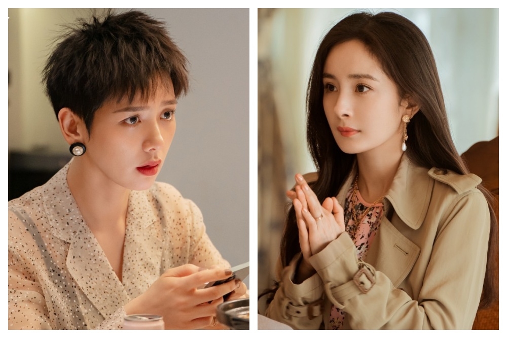 劉愷威新歡李曉峰與前妻楊冪在《愛的二八定律》中飾演閨密，戲外則是前後任關係。（取自微博）