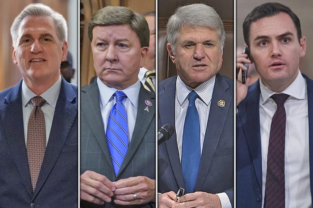 麦卡钖（左起）、罗杰斯、麦考尔与盖拉格等众议员是新一届国会的抗中要角。（合成画面／美联社）(photo:UpMedia)