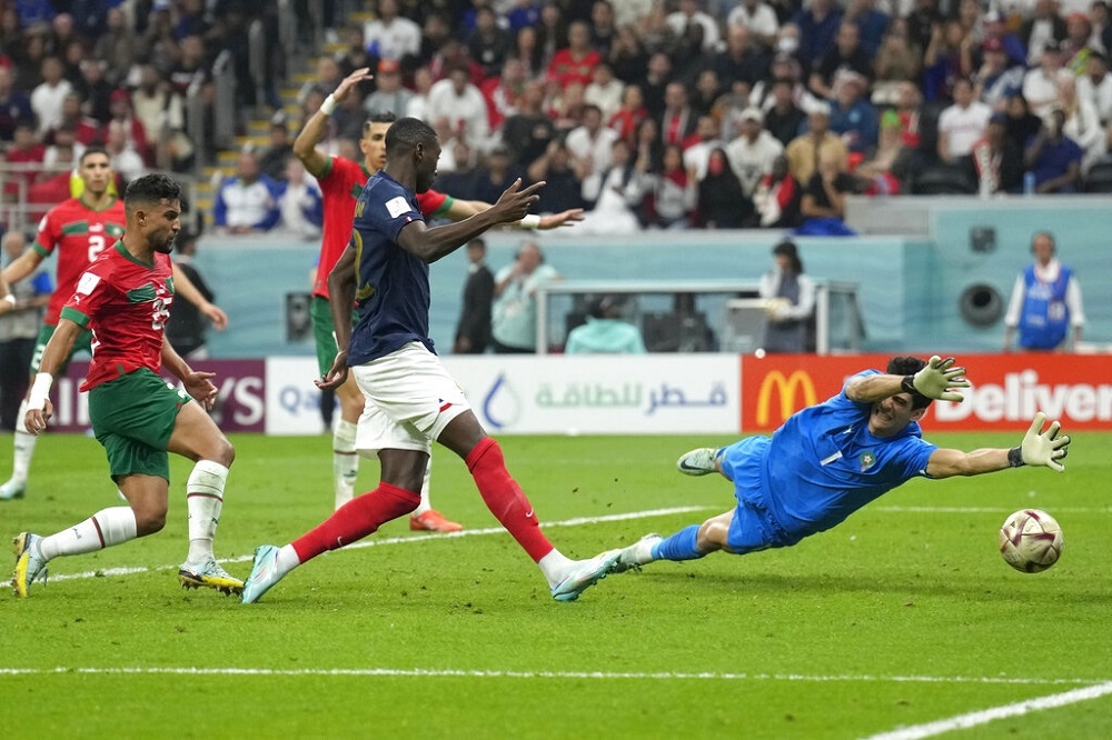 法國替補球員穆阿尼踢進一球。（美聯社）