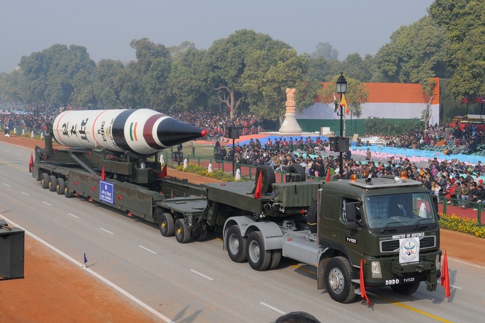 印度「烈火-5」洲際彈道飛彈完成第9次成功測試，其打擊範圍涵蓋包括北京在內的中國主要城市。（取自印度國防部網站）