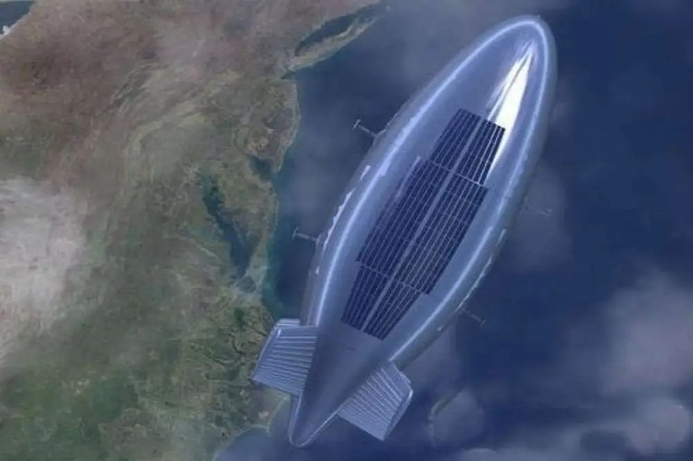 南海空域近日出現不明飛行物體，疑為中國飛艇進行測試。圖為「圓夢號」飛艇設計圖。（取自popsci.com）