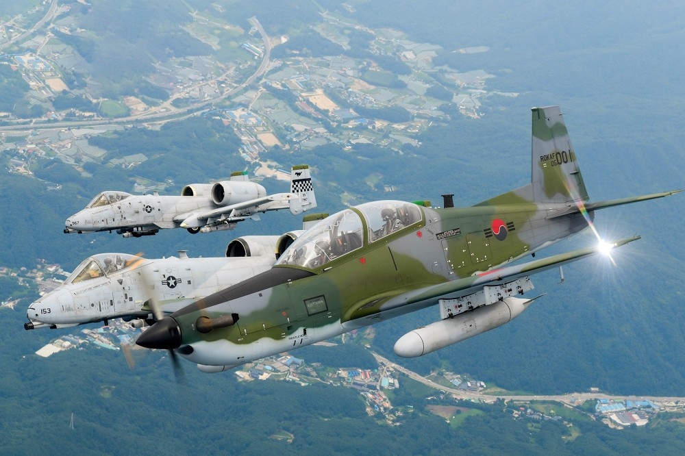 南韩空军26日坠毁的KA-1轻型攻击机，可与美军A-10攻击机搭配执行空中密接对地任务。（取自南韩空军）(photo:UpMedia)