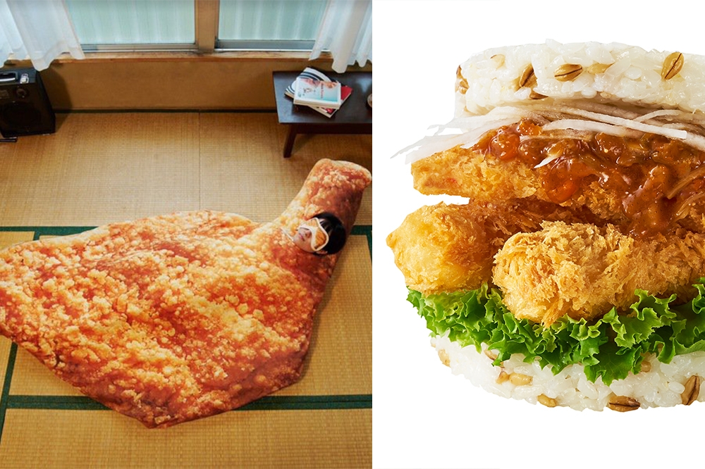 摩斯漢堡「炸雞睡袋」台灣也有了！寒冷的冬天就要在床上偽裝成炸雞（摩斯漢堡提供）