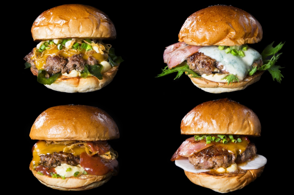 「Dragon Burger」快閃店即日起至1月17日僅兩週期間，在台北晶華酒店一樓「azie」餐廳，由日籍員工來台製作京都風格的漢堡。（台北晶華酒店提供）