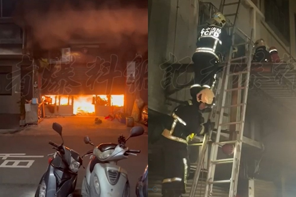 台中大里一處民宅今天凌晨發生火警，造成一家六口僅有1人逃出、其餘5人雖被救出仍不治身亡。（合成照片／擷取自記者爆料網）